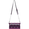 Boho Magenta Black Pattern Mini Crossbody Handbag View2