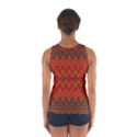 Boho Rust Orange Brown Pattern Sport Tank Top  View2