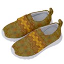 Boho Old Gold Pattern Kids  Velcro No Lace Shoes View2