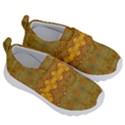 Boho Old Gold Pattern Kids  Velcro No Lace Shoes View3