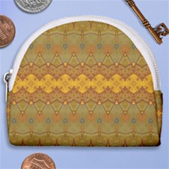 Boho Old Gold Pattern Horseshoe Style Canvas Pouch by SpinnyChairDesigns