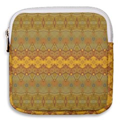 Boho Old Gold Pattern Mini Square Pouch by SpinnyChairDesigns