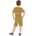 Boho Old Gold Pattern Kids  Tee and Shorts Set View2