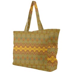 Boho Old Gold Pattern Simple Shoulder Bag by SpinnyChairDesigns