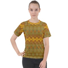 Boho Old Gold Pattern Women s Sport Raglan Tee