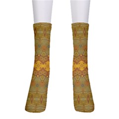 Boho Old Gold Pattern Men s Crew Socks