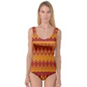 Boho Red Gold Pattern Princess Tank Leotard  View1