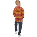 Boho Red Gold Pattern Kids  Hooded Pullover View2