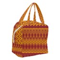 Boho Red Gold Pattern Boxy Hand Bag View3