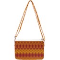 Boho Red Gold Pattern Double Gusset Crossbody Bag View1