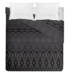 Boho Black Diamonds Duvet Cover Double Side (queen Size) by SpinnyChairDesigns