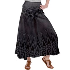 Boho Black Diamonds Satin Palazzo Pants by SpinnyChairDesigns