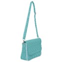 Boho Teal Pattern Shoulder Bag with Back Zipper View1