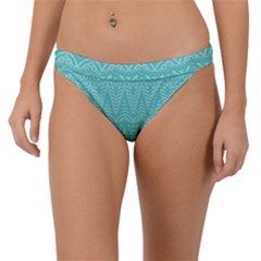 Boho Teal Pattern Band Bikini Bottom by SpinnyChairDesigns