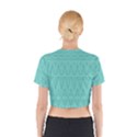 Boho Teal Pattern Cotton Crop Top View2