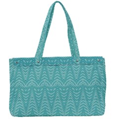 Boho Teal Pattern Canvas Work Bag by SpinnyChairDesigns