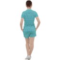 Boho Teal Pattern Women s Tee and Shorts Set View2