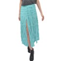 Boho Teal Pattern Velour Split Maxi Skirt View1