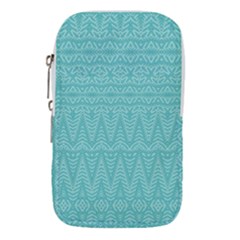 Boho Teal Pattern Waist Pouch (small) by SpinnyChairDesigns