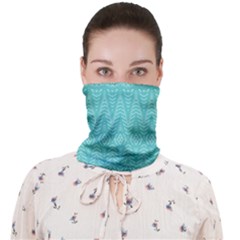 Boho Teal Pattern Face Covering Bandana (adult) by SpinnyChairDesigns