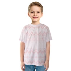 Boho Pastel Pink Pattern Kids  Sport Mesh Tee