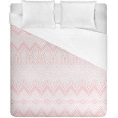 Boho Pastel Pink Pattern Duvet Cover (California King Size)