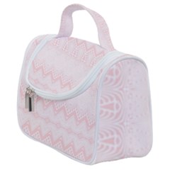 Boho Pastel Pink Pattern Satchel Handbag