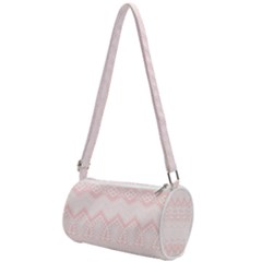 Boho Pastel Pink Pattern Mini Cylinder Bag by SpinnyChairDesigns