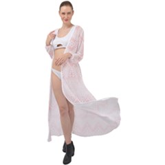 Boho Pastel Pink Pattern Maxi Chiffon Beach Wrap