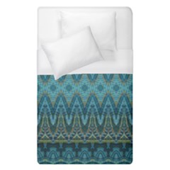 Boho Teal Blue Pattern Duvet Cover (single Size) by SpinnyChairDesigns