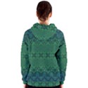 Boho Emerald Green and Blue  Women s Zipper Hoodie View2