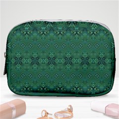 Boho Emerald Green And Blue  Make Up Pouch (small) by SpinnyChairDesigns