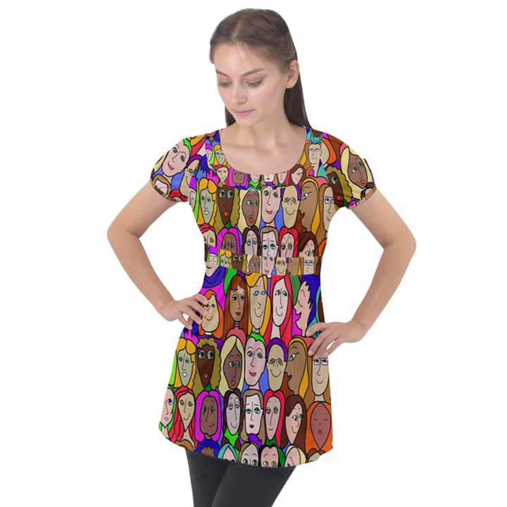 432sisters Puff Sleeve Tunic Top