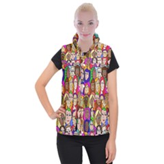 432sisters Women s Button Up Vest by Kritter