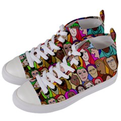 432sisters Women s Mid-top Canvas Sneakers