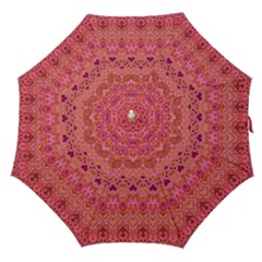 Boho Pink Pattern Straight Umbrellas by SpinnyChairDesigns