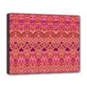 Boho Pink Pattern Deluxe Canvas 20  x 16  (Stretched) View1