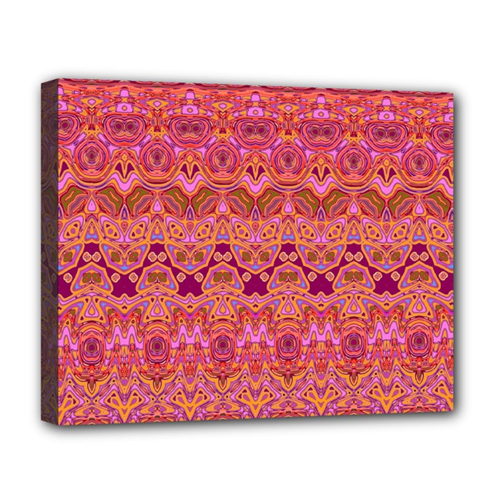 Boho Pink Pattern Deluxe Canvas 20  x 16  (Stretched)