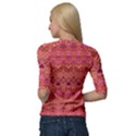 Boho Pink Pattern Quarter Sleeve Raglan Tee View2