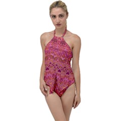 Boho Pink Pattern Go With The Flow One Piece Swimsuit by SpinnyChairDesigns