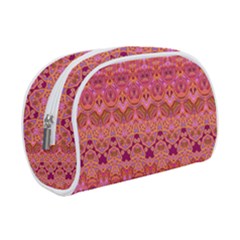 Boho Pink Pattern Makeup Case (small) by SpinnyChairDesigns