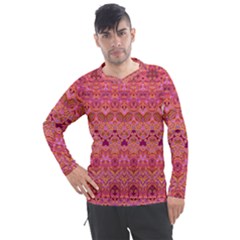 Boho Pink Pattern Men s Pique Long Sleeve Tee