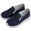 Boho Purple Green Pattern Kids Lightweight Slip Ons View2