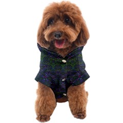 Boho Purple Green Pattern Dog Coat by SpinnyChairDesigns