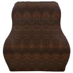 Boho Chocolate Brown Car Seat Velour Cushion  by SpinnyChairDesigns