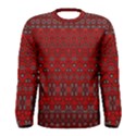 Boho Red Black Grey Men s Long Sleeve Tee View1