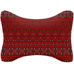 Boho Red Black Grey Seat Head Rest Cushion by SpinnyChairDesigns