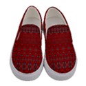 Boho Red Black Grey Women s Canvas Slip Ons View1