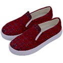 Boho Red Black Grey Kids  Canvas Slip Ons View2