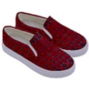 Boho Red Black Grey Kids  Canvas Slip Ons View3